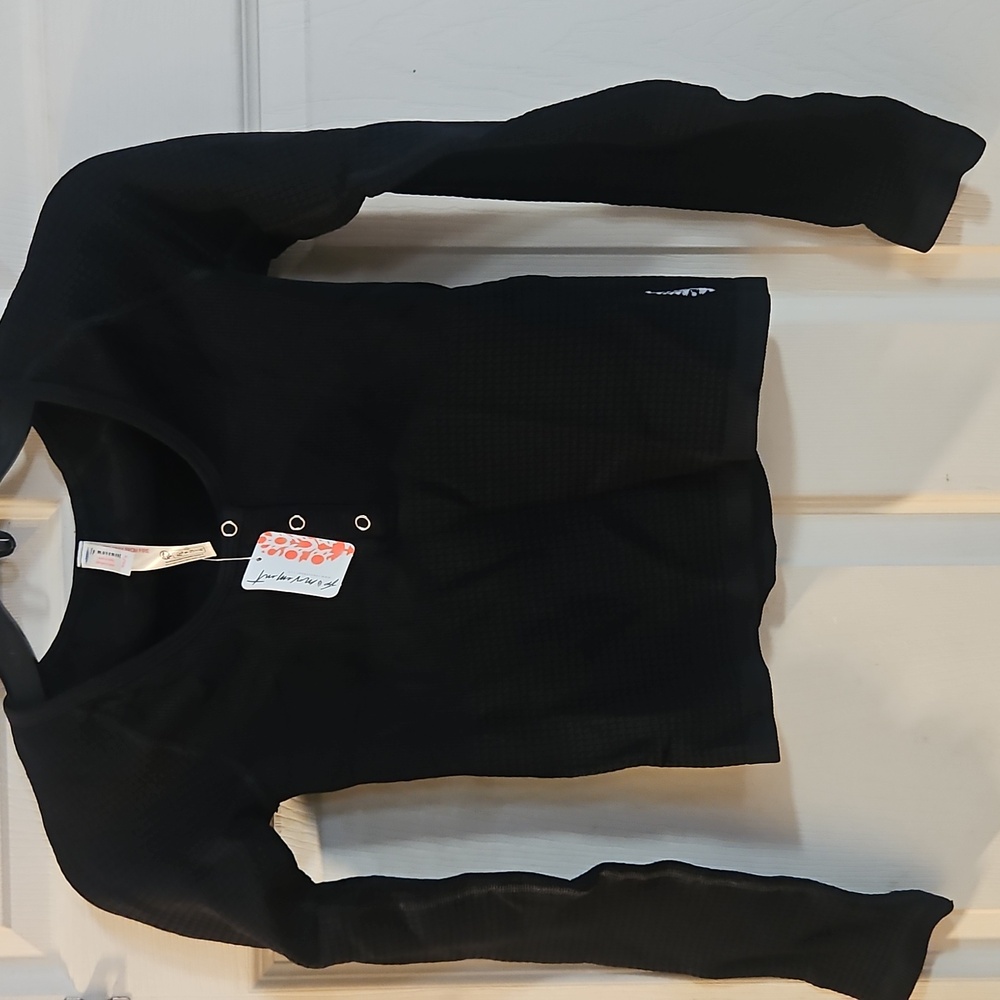 FP Movement by Free People Black Long Sleeve Top